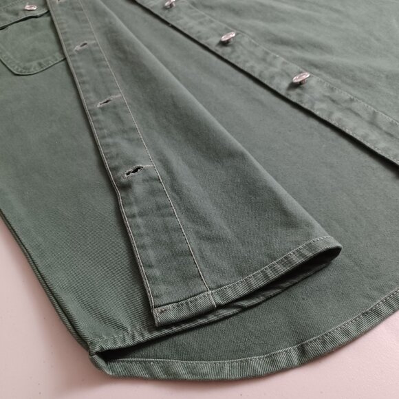 Ardene Green Cotton Twill Shirt Jacket - Picture 6 of 16